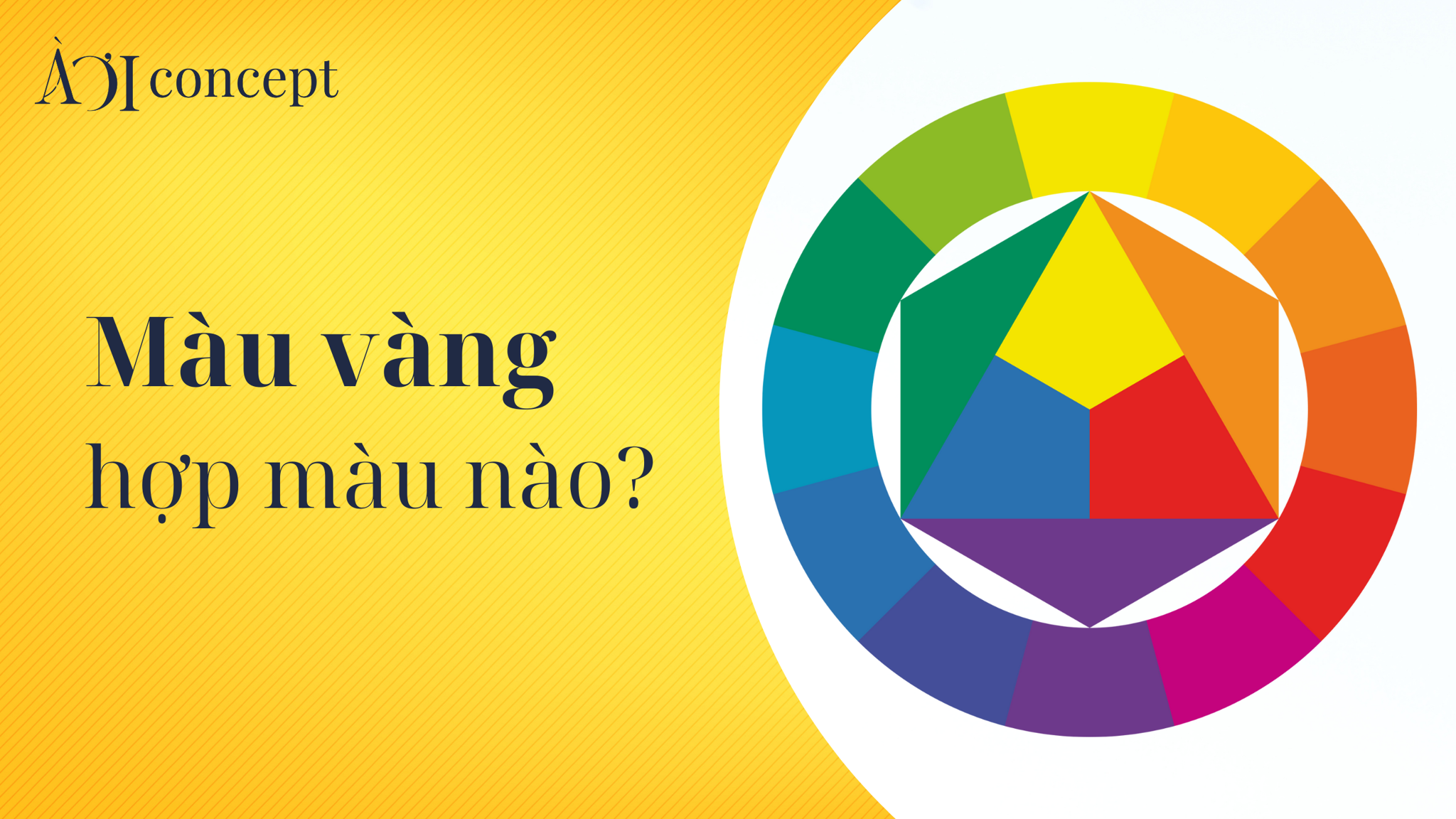 Một bộ trang phục màu vàng nổi bật hoặc một không gian nội thất sử dụng màu vàng làm điểm nhấn